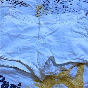 White Jean shorts